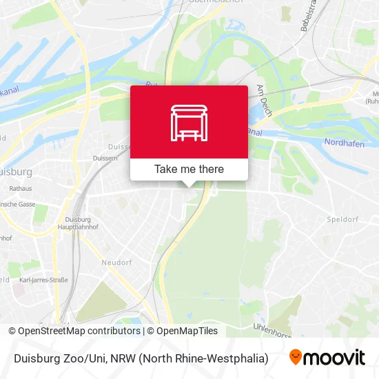 Карта Duisburg Zoo/Uni