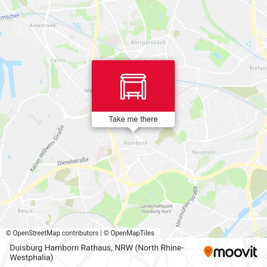 Duisburg Hamborn Rathaus map