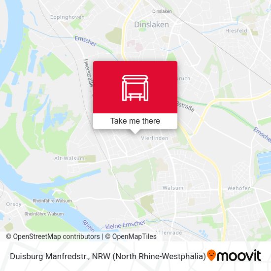 Карта Duisburg Manfredstr.
