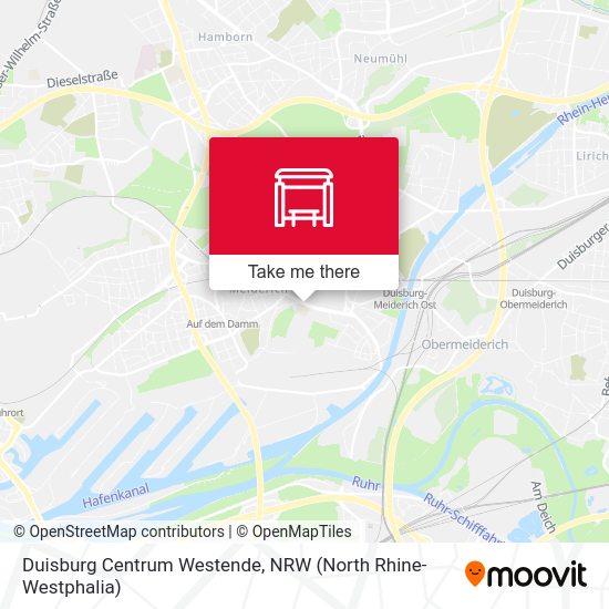 Duisburg Centrum Westende map