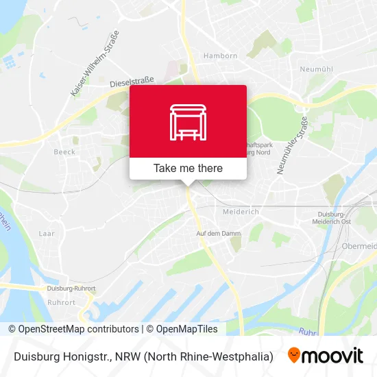 Карта Duisburg Honigstr.
