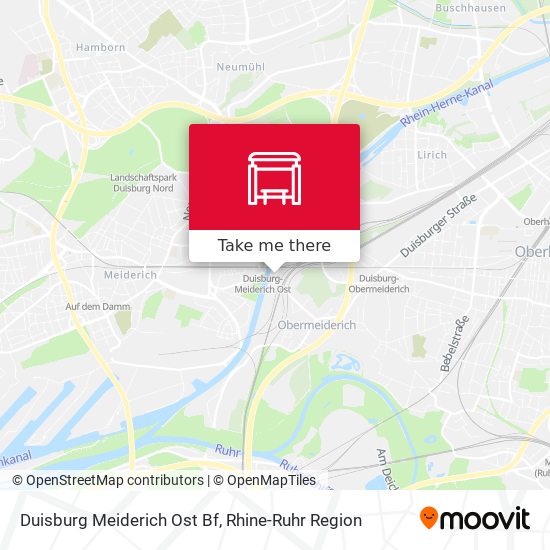 Duisburg Meiderich Ost Bf map