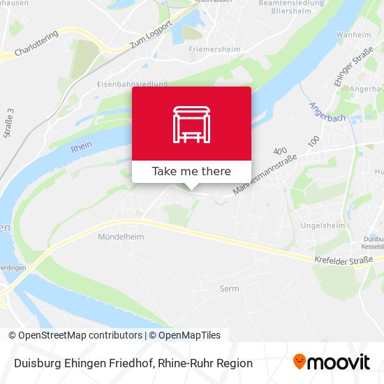 Duisburg Ehingen Friedhof map