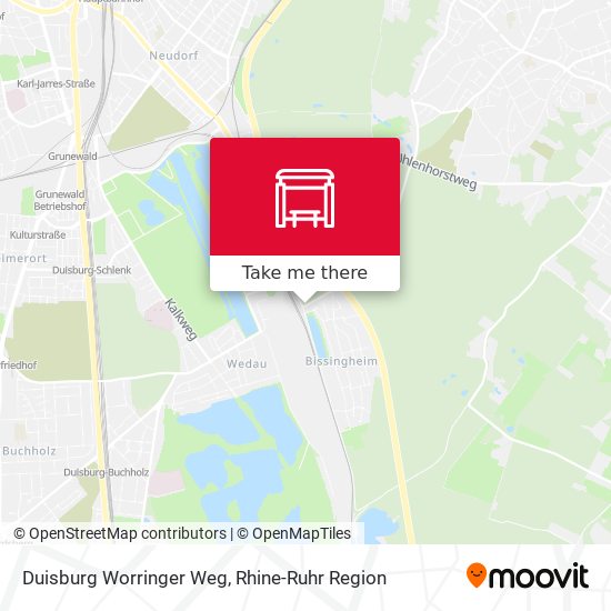 Duisburg Worringer Weg map