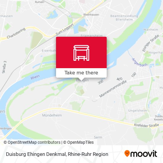 Duisburg Ehingen Denkmal map