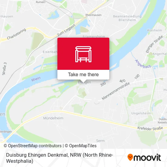 Карта Duisburg Ehingen Denkmal