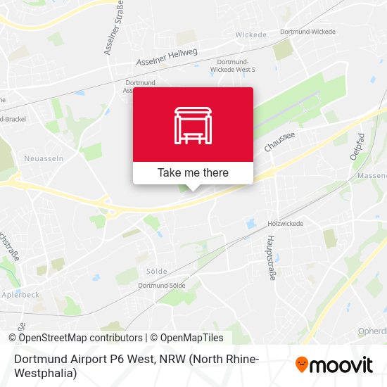 Dortmund Airport P6 West map