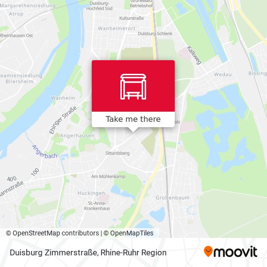 Duisburg Zimmerstraße map