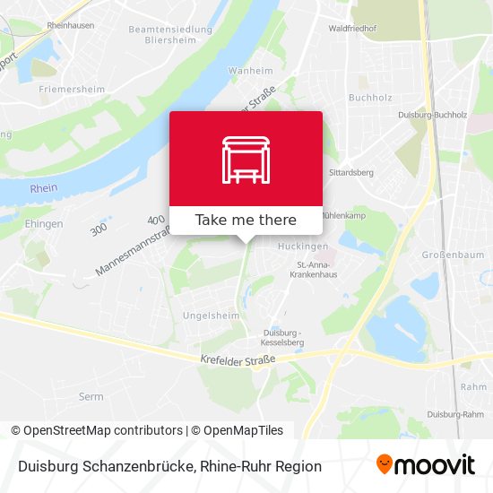 Duisburg Schanzenbrücke map