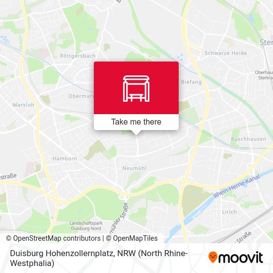 Duisburg Hohenzollernplatz map