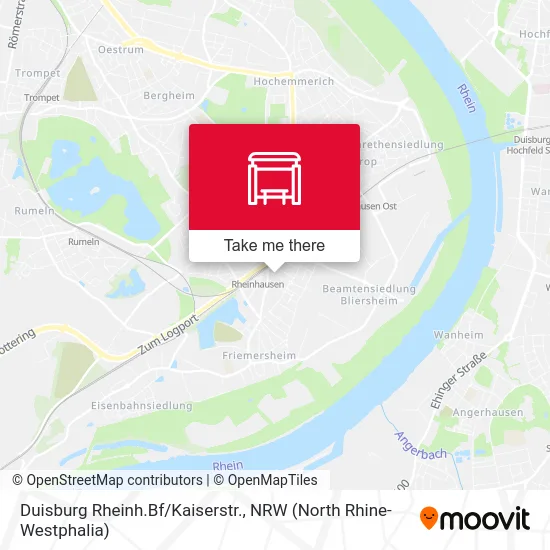 Карта Duisburg Rheinh.Bf/Kaiserstr.
