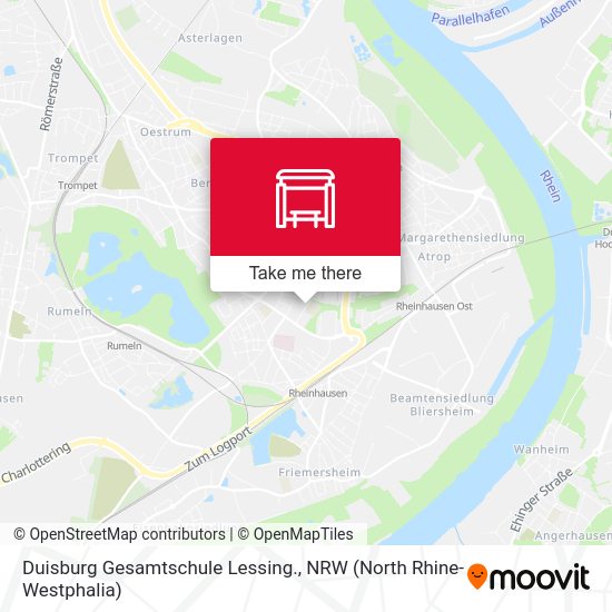 Карта Duisburg Gesamtschule Lessing.