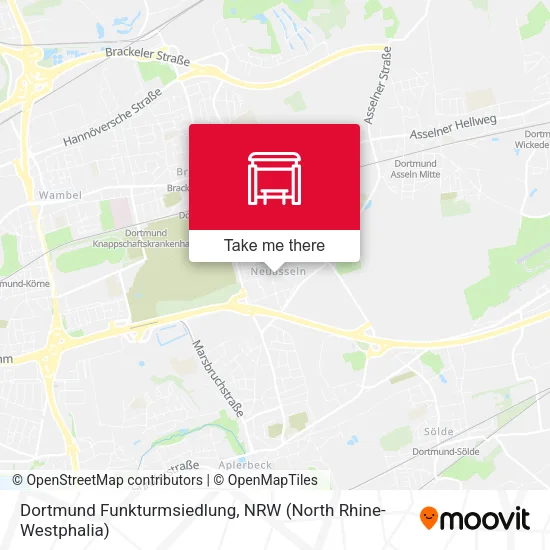 Карта Dortmund Funkturmsiedlung