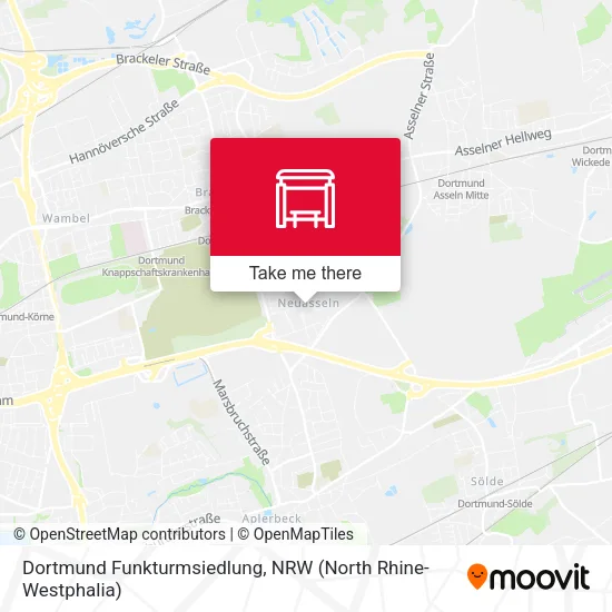Карта Dortmund Funkturmsiedlung