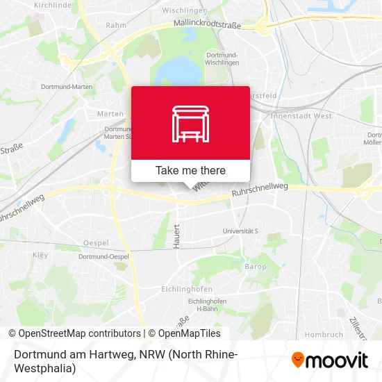 Dortmund am Hartweg map