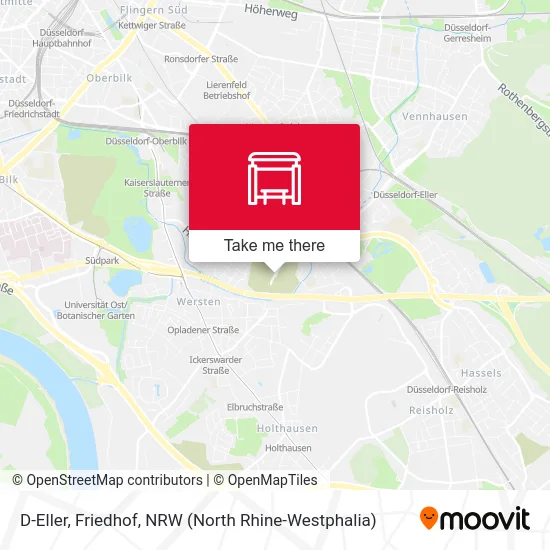 D-Eller, Friedhof map