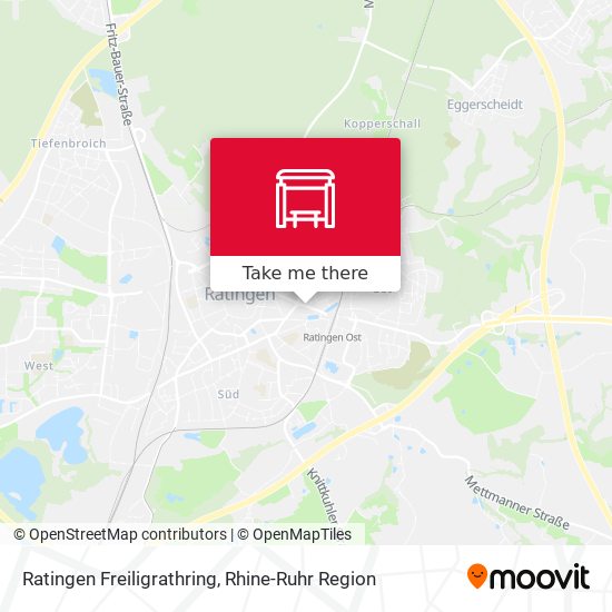 Ratingen Freiligrathring map