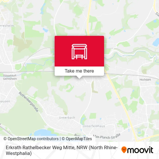 Карта Erkrath Rathelbecker Weg Mitte