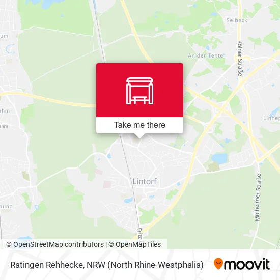 Ratingen Rehhecke map