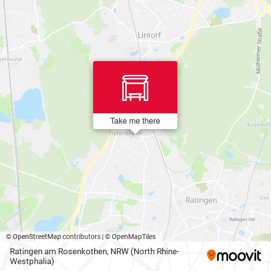 Карта Ratingen am Rosenkothen