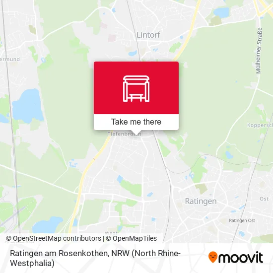 Карта Ratingen am Rosenkothen