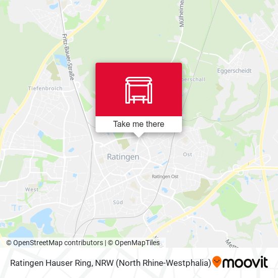 Ratingen Hauser Ring map