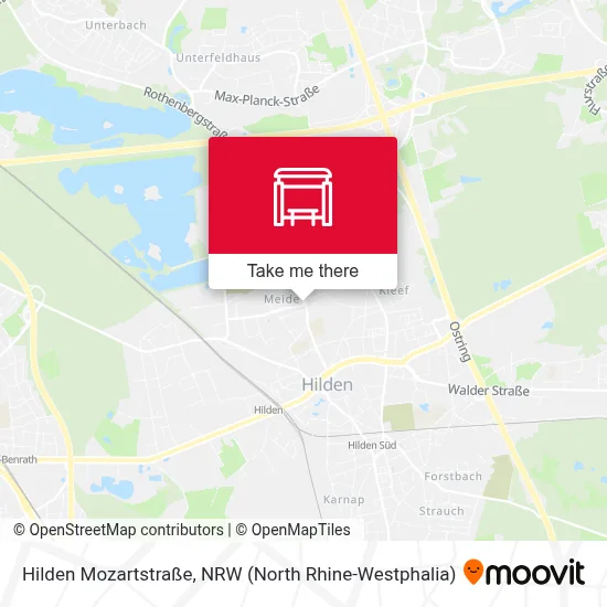 Hilden Mozartstraße map