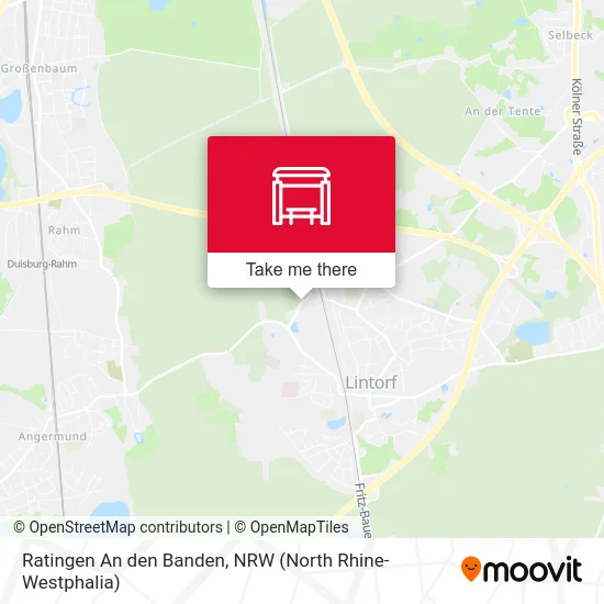 Ratingen An den Banden map