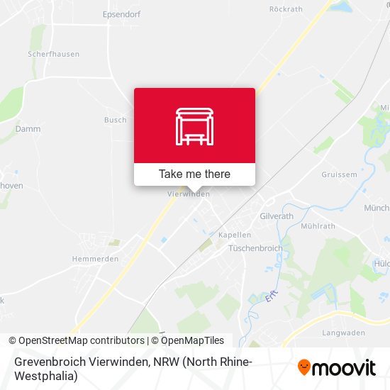 Grevenbroich Vierwinden map