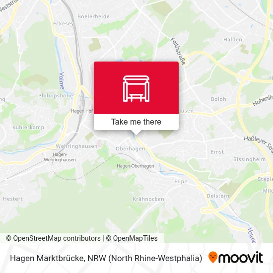 Hagen Marktbrücke map