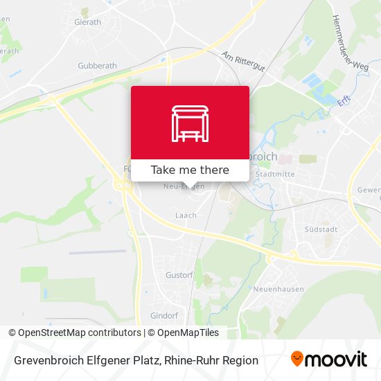 Grevenbroich Elfgener Platz map