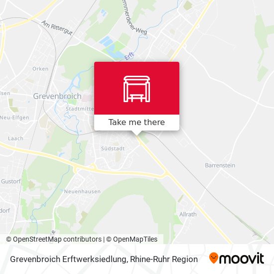 Grevenbroich Erftwerksiedlung map