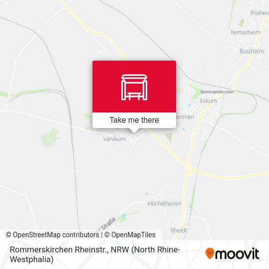 Карта Rommerskirchen Rheinstr.