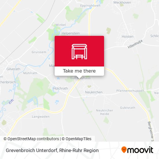 Grevenbroich Unterdorf map