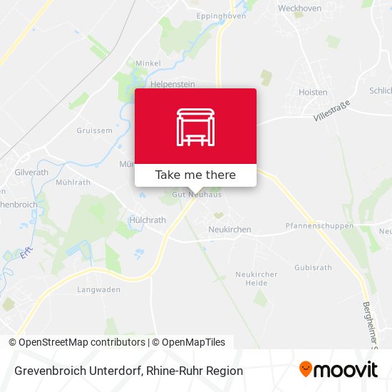 Grevenbroich Unterdorf map