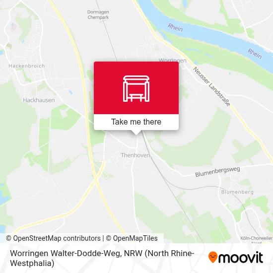 Worringen Walter-Dodde-Weg map