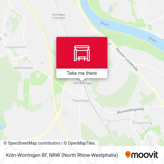 Карта Köln-Worringen Bf