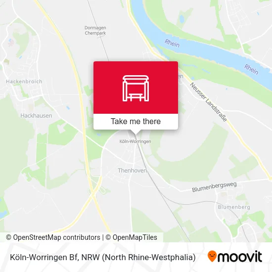 Карта Köln-Worringen Bf