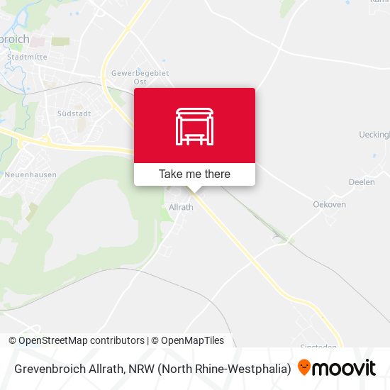 Grevenbroich Allrath map