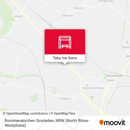 Rommerskirchen Sinsteden map