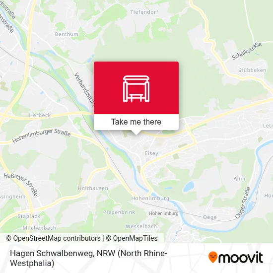 Hagen Schwalbenweg map