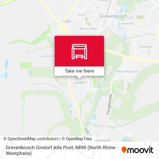 Карта Grevenbroich Gindorf Alte Post