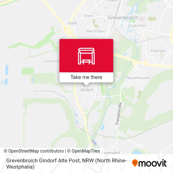 Карта Grevenbroich Gindorf Alte Post