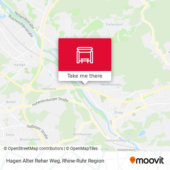 Hagen Alter Reher Weg map