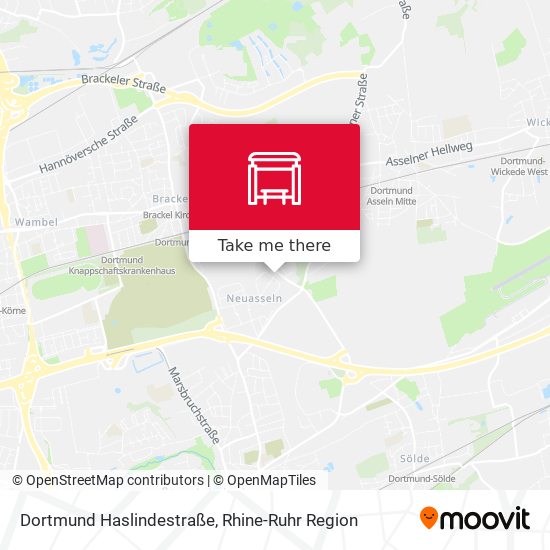 Dortmund Haslindestraße map