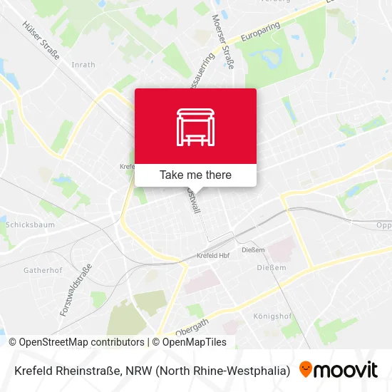 Krefeld Rheinstraße map