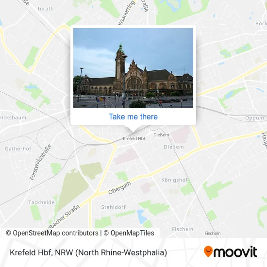 Krefeld Hbf map