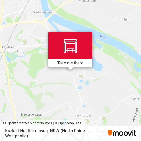 Krefeld Heidbergsweg map