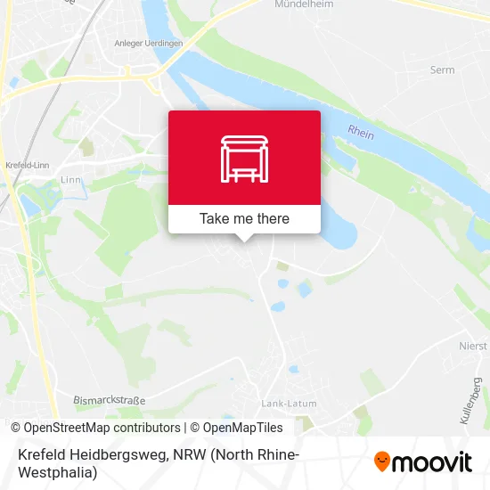 Krefeld Heidbergsweg map