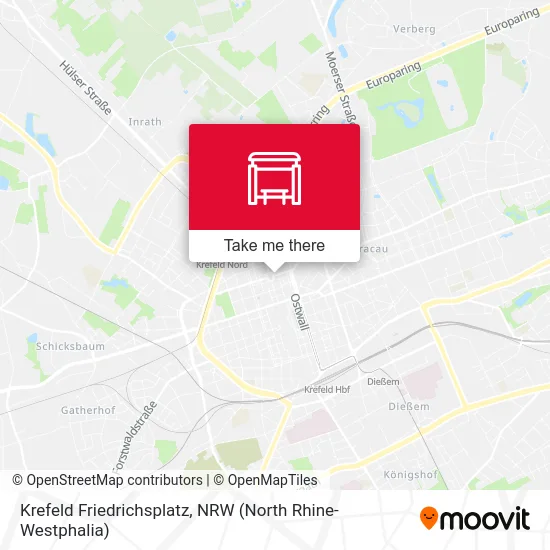 Krefeld Friedrichsplatz map